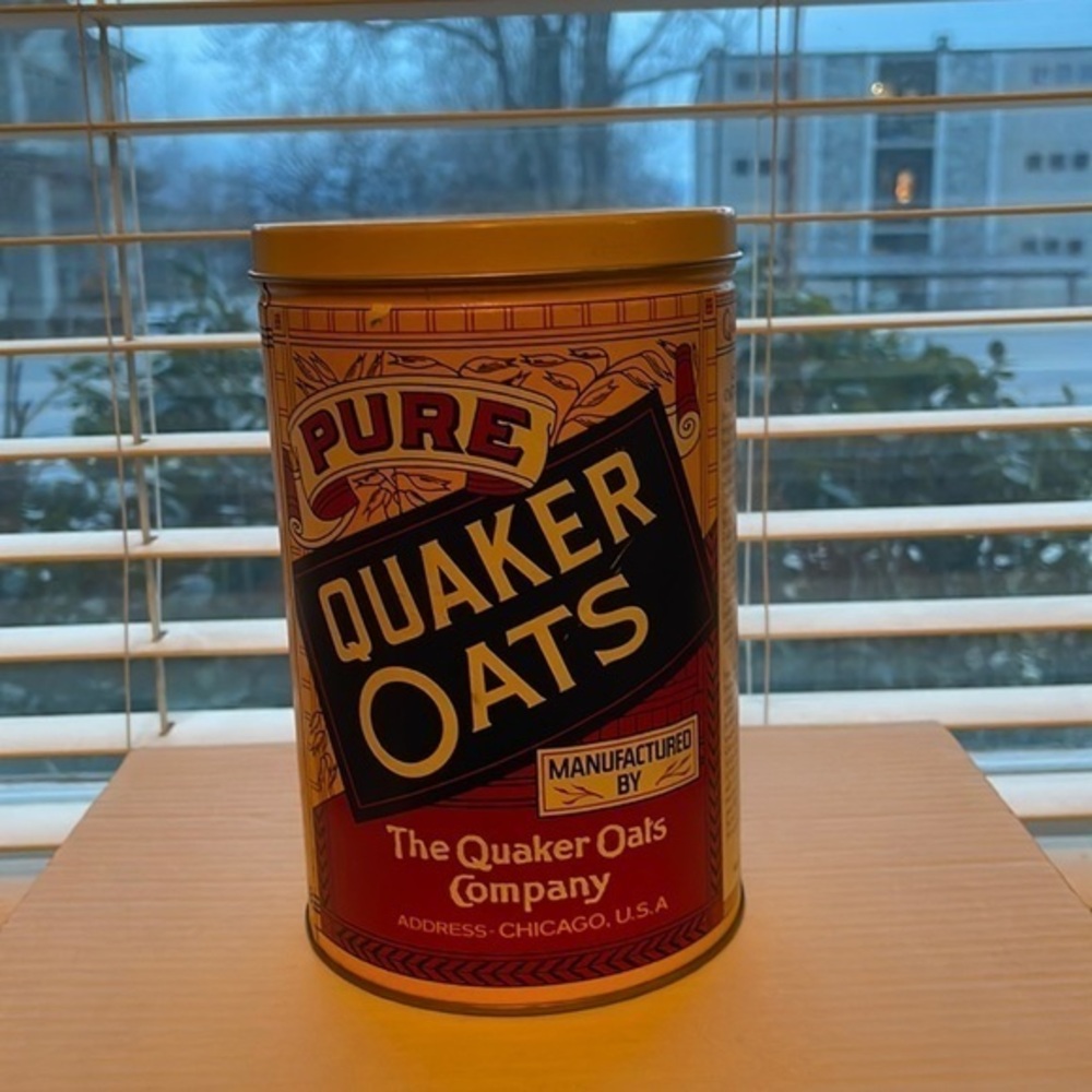 Quaker Oats Vintage 1991 Tin Can GUC